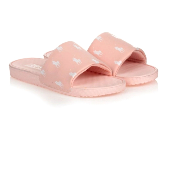 NWT Girl's Ralph Lauren Polo Ganslet Sliders - Picture 1 of 11